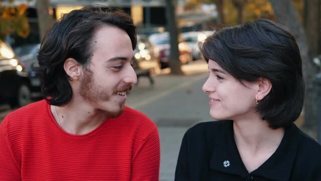Guy tries to kiss her friend but she refuses in disgust