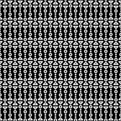 Seamless pattern with black strokes on white background. Ethnic symmetric background.
