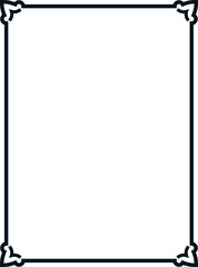 Vector border frame. Background or book page. Simple rectangular billboard, plaque, signboard or label 