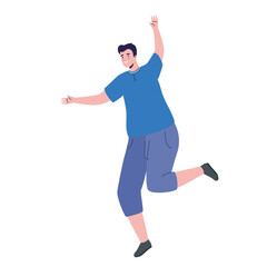 man floating and jumping in air