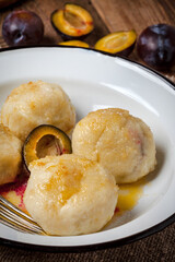 Sweet plum dumplings.
