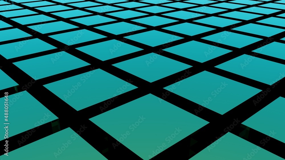 Poster cubic green abstraction. background or screen saver on your desktop. rendering.
