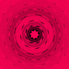 Abstract illustration. Round patterns on a pink background.