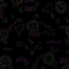 Black background with small dots. Night sky.