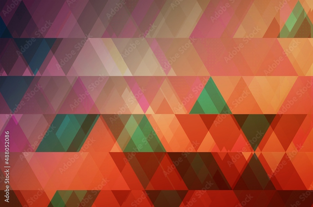 Poster abstract triangle mosaic gradient background. digital graphic artwork. creative graphic design for p
