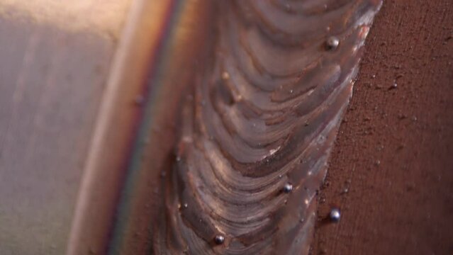 welded seam on a steel product