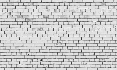 Fototapeta na wymiar texture of old grunge white brick wall background 