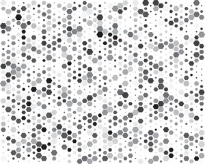 Geometric grey hexagons on a white background, seamless pattern