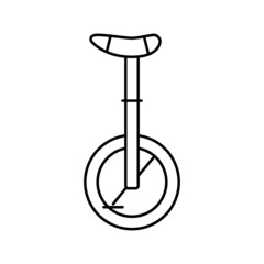 monowheel bicycle line icon vector illustration © vectorwin