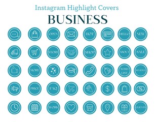 Instagram highlights stories covers trend 2026 business blue