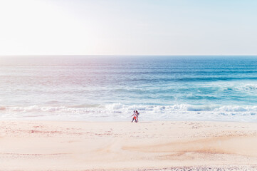 Fototapeta na wymiar Atlantic Ocean beach near Aveiro, Portugal