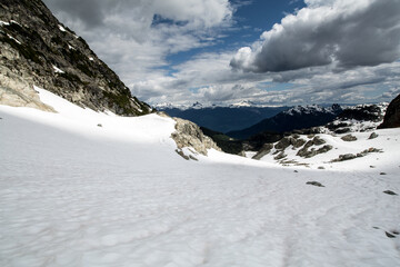 snow covered mountains