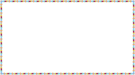 Puzzle Border with transparent background