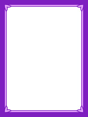 Vector border frame. Purple pink background or book page. Simple rectangular billboard, plaque, signboard or label 