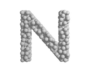 Golf Ball Themed Font Letter N