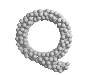 Golf Ball Themed Font Letter Q