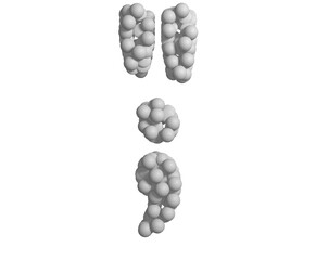 Golf Ball Themed Font quote mark