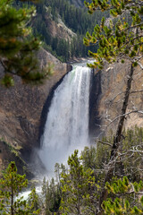 waterfall in the mountains