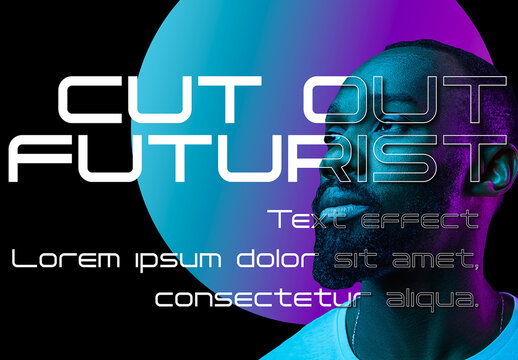 Cut Out Futurist Text Effect