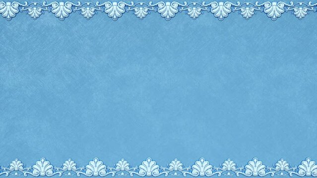 Decorative vintage antique floral baroque ornament, renaissance retro victorian elegant frame, royal damask background with border, holiday blue light template, beautiful greeting card