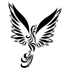 bird dove spirit holy free flying wings ornate graceful swirl feather ornament logo christian symbol of hope and peace in black