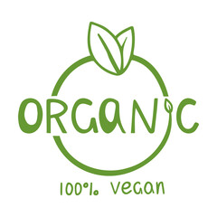 Healthy natural product logo design. Organic and vegan food.