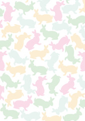 Hasen in verschiedenen Pastelltönen