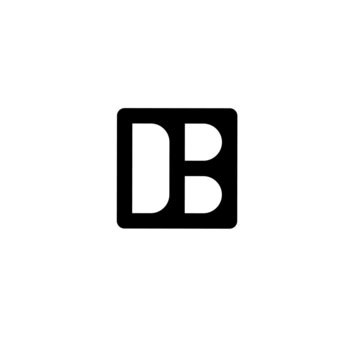 db bd b d initial letter logo