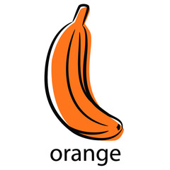 banana with orange color
