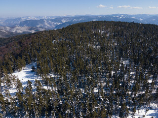 Aerial view of Byala Cherkva region at Rhodopes Mountain,  Bulgaria