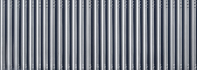 Modern striped aluminium façade in a house wall.