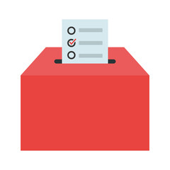 Isolated ballot box Election day Vector