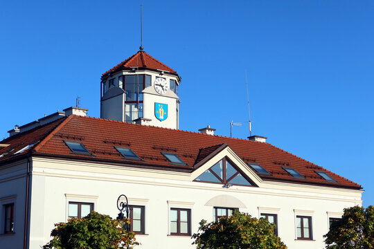 Town hall building in Serock town, Poland