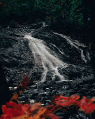 Black White & Red Waterfall