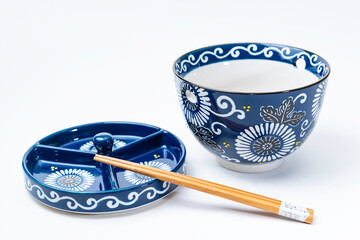 Bowl para Ramen Rojo - Tazón para comida oriental sobre fondo blanco