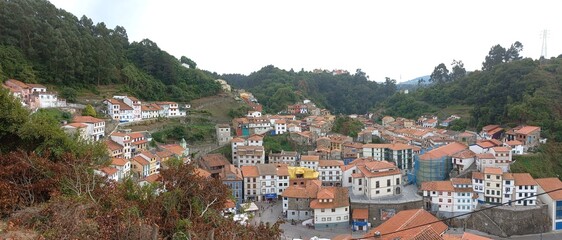 Fototapeta premium view of the city of Cudillero, Asturias, Spain 