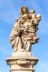 Statue of St. Anne on Charles Bridge in Prague