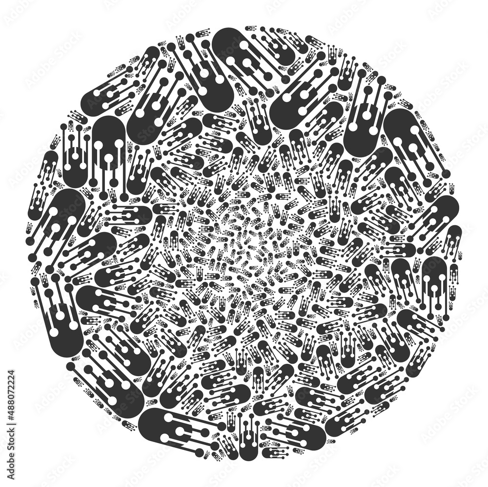 Poster transition bullet icons are arranged into bubble collection. transition bullet icon bubble collage. 