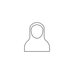  Muslim woman icon vector drawing