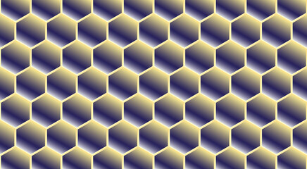 The original blue mosaic background, stylized honeycombs with a texture of light lines.