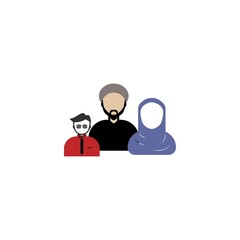 family illustration logo vector image