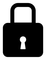 Lock Flat Icon Isolated On White Background