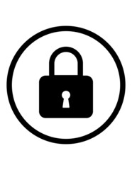 Lock Flat Icon Isolated On White Background