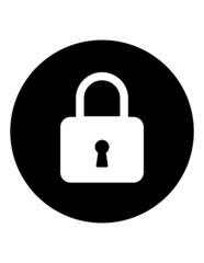 Lock Flat Icon Isolated On White Background