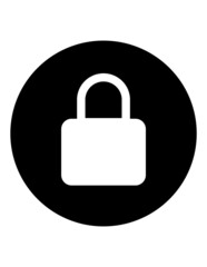 Lock Flat Icon Isolated On White Background