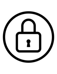 Lock Flat Icon Isolated On White Background