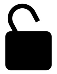 Unlock Flat Icon Isolated On White Background