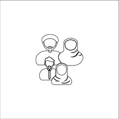 Obraz premium family illustration logo vector image template