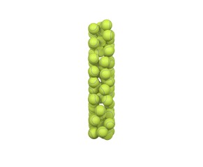 Tennis Ball Themed Font Letter I
