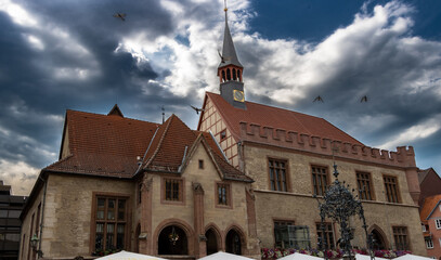 The Old Town Hall in the city center of the university town of Goettingen, Lower Saxony, Germany